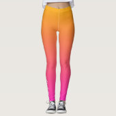 Leggings dégradé jaune et rose ombre (Devant)
