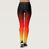 Leggings dégradé jaune rouge noir (Dos)