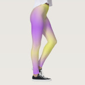 Leggings Dégradé Motif de diamant jaune à violet (Droite)
