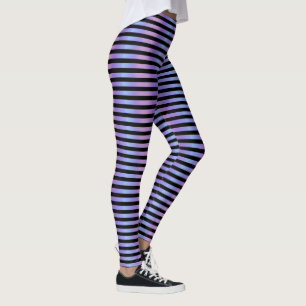 Leggings Dégradé Ombré Pastel Rose Lavande Rayure Fée