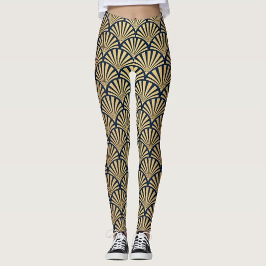 Leggings Dégradé or : Art Déco sans couture (Devant)