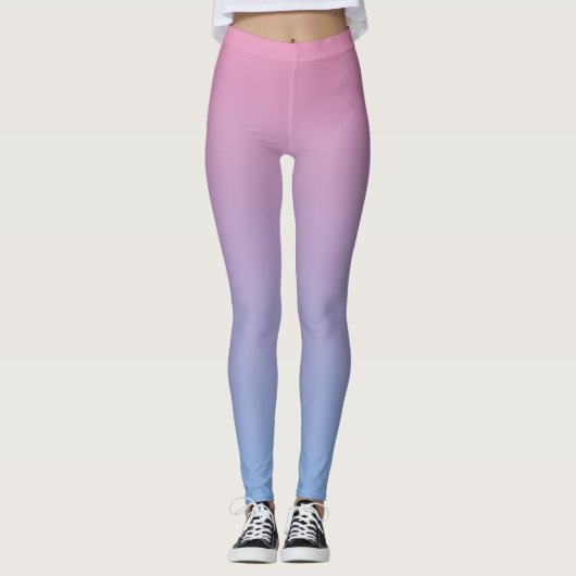 Leggings Dégradé rose et bleu (Devant)