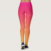 Leggings Dégradé rose et orange (Dos)