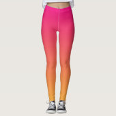 Leggings Dégradé rose et orange (Devant)