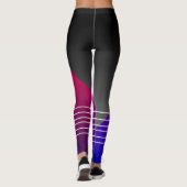 Leggings dégradé rose noir monogrammé sportif (Dos)