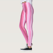 Leggings Dégradé rose vertical Motif en bande (Gauche)