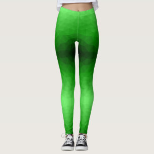 Leggings Dégradé vert clair de maille géométrique motif lum