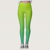 Leggings Dégradé vert et bleu (Devant)
