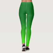 Leggings Dégradé Vert Ombre Vivid Moderne Simple (Dos)