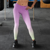 Leggings Dégradé vert violet Abstrait été