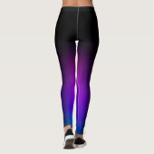 Leggings Dégradé Violet Noir Lumière (Dos)