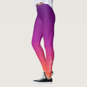 Leggings dégradé violet, rose et orange foncé (Gauche)