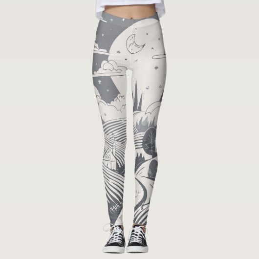 Leggings d'élégance artistique (Devant)