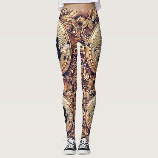 Leggings d'élégance de ciphre d'or (Devant)