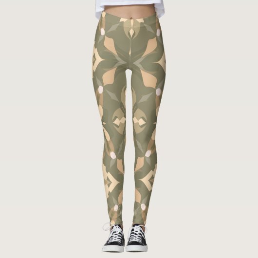 Leggings d'élégance géométrique (Devant)