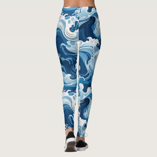 Leggings d'éléments d'eau Ocean Waves (Dos)