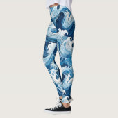 Leggings d'éléments d'eau Ocean Waves (Gauche)