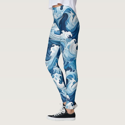 Leggings d'éléments d'eau Ocean Waves (Gauche)