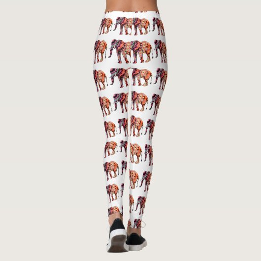 Leggings d'éléphants d'art (Dos)