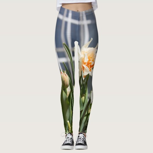 Leggings Délicat mignon daffodils printemps (Devant)
