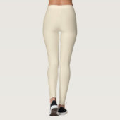 Leggings Délicate couleur crème beige solide (Dos)