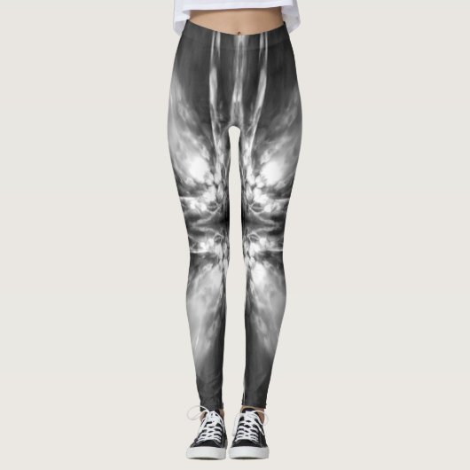Leggings Démarrage noir et blanc (Devant)