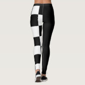 Leggings Demi-chèque noir et blanc (Dos)