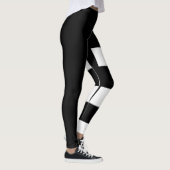 Leggings Demi-chèque noir et blanc (Droite)