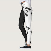Leggings Demi-noir demi-papillon blanc (Gauche)