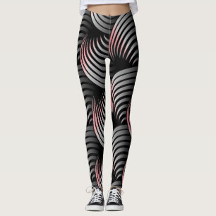 Leggings Demi-tour blanc sur Arrière - plan noir