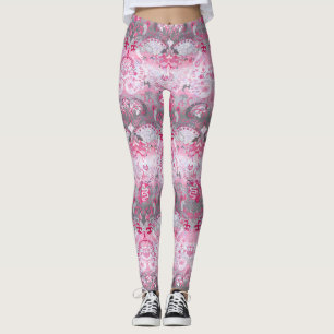 Leggings Demigirl Dragon Damask - Stylish Pride Flag Colonn