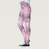 Leggings Demigirl Dragon Damask - Stylish Pride Flag Couleu (Gauche)