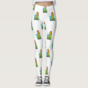 leggings d'emoji mermaid