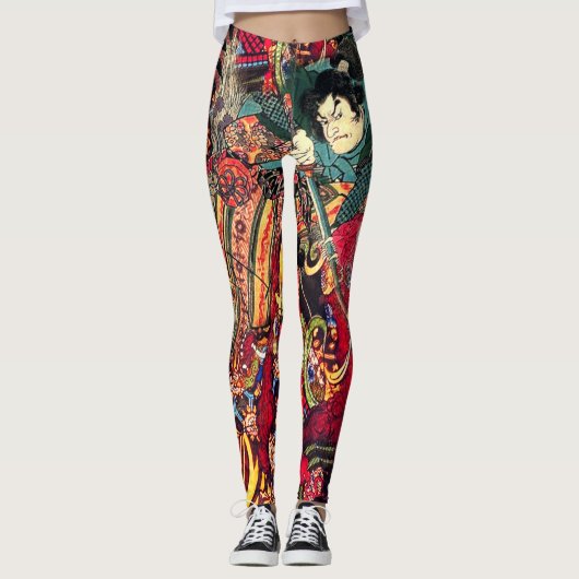 Leggings Démons de combat de samouraïs (Devant)