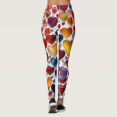 leggings d'empreintes cardiaques colorées - confor (Dos)