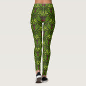 Leggings Dendroctones et fougères, feuilles verts (Dos)