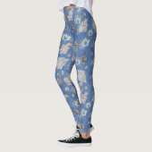 Leggings Denim Jean poches, chatons et dentelle (Gauche)