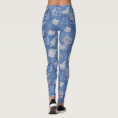 Leggings Denim Jean poches, chatons et dentelle (Dos)