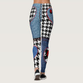 Leggings Denim Patchwork : Motif en tissu transparent (Dos)