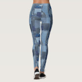 Leggings Denim Shibori de patchwork de blue-jean de Boro (Dos)