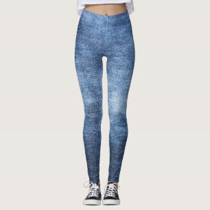 Leggings Denim Texture : Arrière - plan de tissu usé