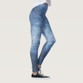 Leggings Denim Texture : Arrière - plan de tissu usé (Droite)