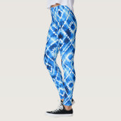 Leggings Denim Tie Dye Texture : Élégance Moderne. (Gauche)