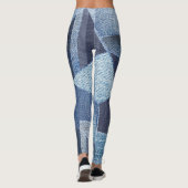 Leggings Denim Urban : Patchwork à rayures détendues. (Dos)