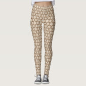 Leggings Dentelle antique - crème et chocolat brun (Devant)