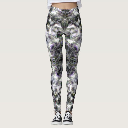 Leggings Dentelle argentée (Devant)