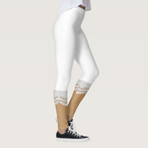 Leggings Dentelle blanche