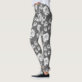 Leggings Dentelle blanche avec des roses sur les guêtres (Gauche)