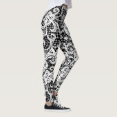 Leggings Dentelle blanche en noir (Droite)