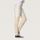 Leggings Dentelle blanche sur la conception du tissu. (Droite)